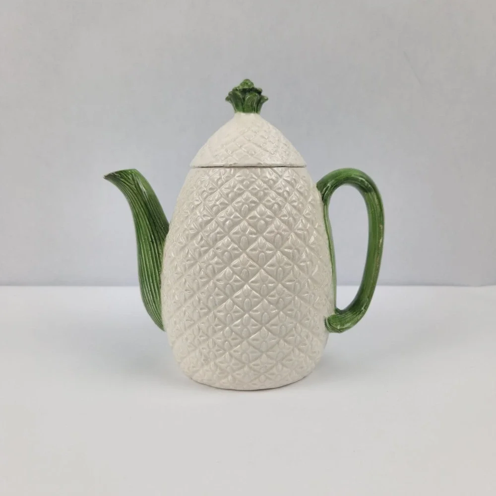 Vintage 1960s Aloha 8066 Pineapple Teapot Coffee Pot Hawaii Mid Century Tropical
